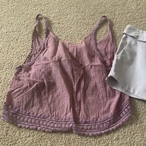 Aritzia purple crop top